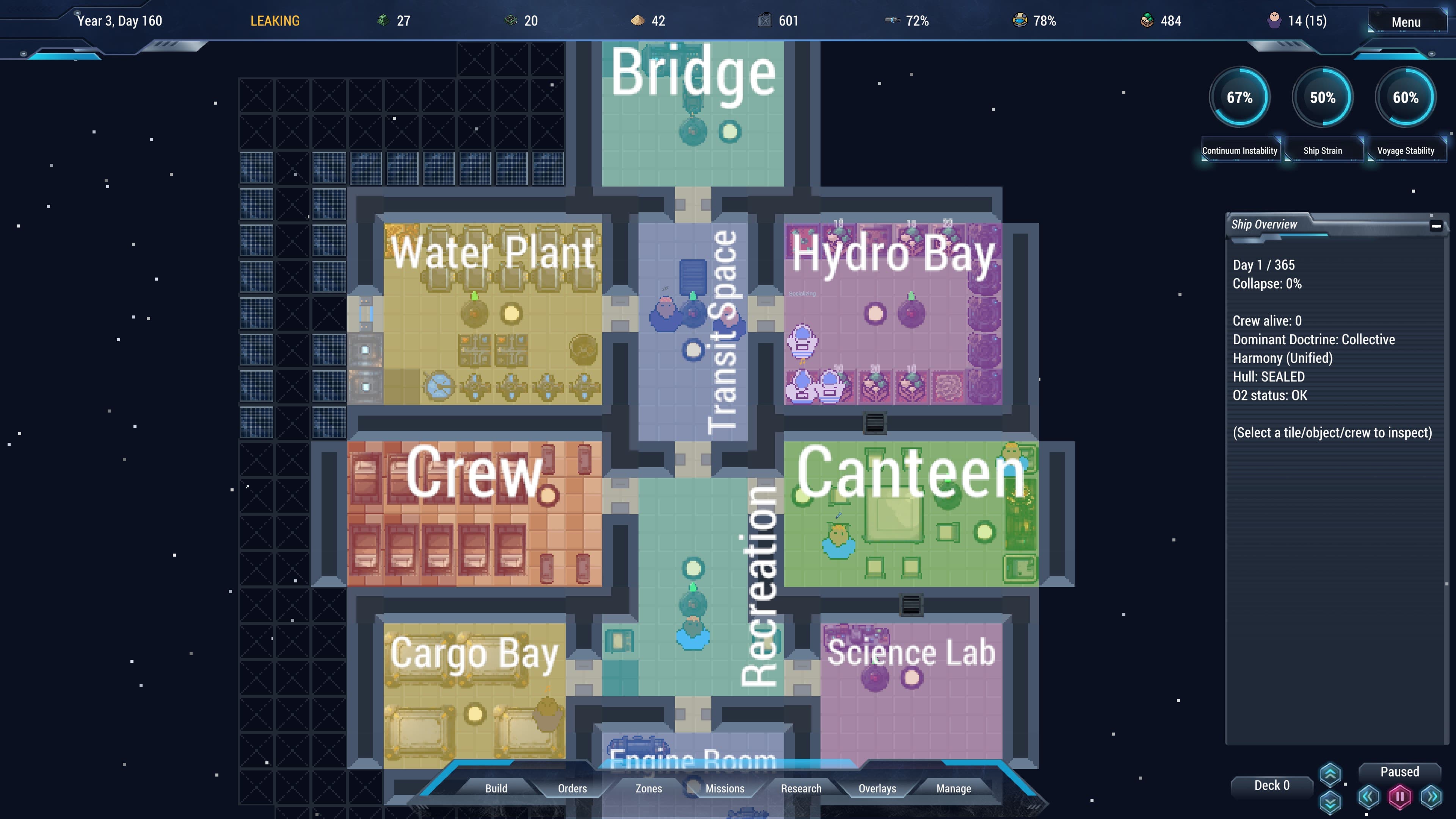 Room overlay identifying spaces like Bridge and Hydro Bay.